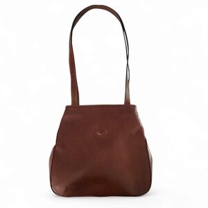 THE TREND Brown Leather Shoulder Bag made in Italy
